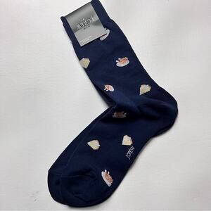 J.Crew Men's Thanksgiving Theme Graphic Design Trouser Socks Onesize